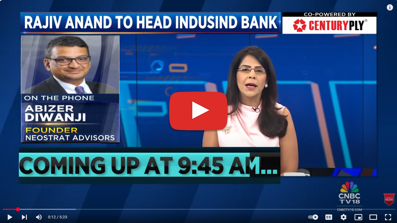 Rajiv Anand Has A Track Record Of Delivering Growth With 
Governance: NeoStart Advisors